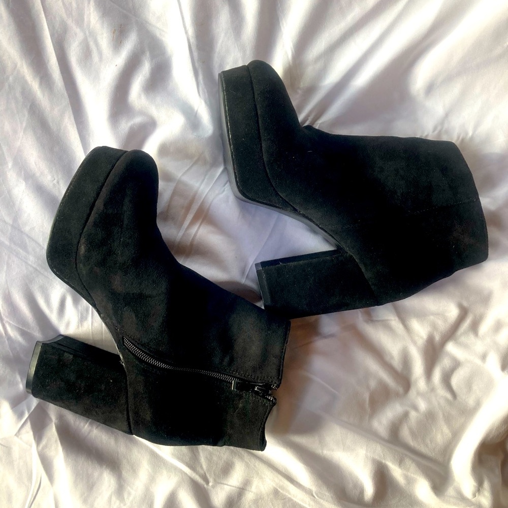 Platform ankle booties